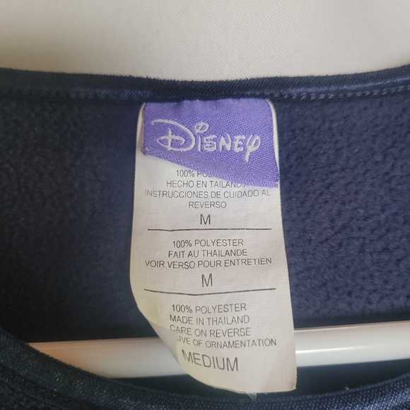 Disney Vintage Eeyore Snowflake Winnie The Pooh Fleece Crewneck Sweater Women M - Picture 3 of 5